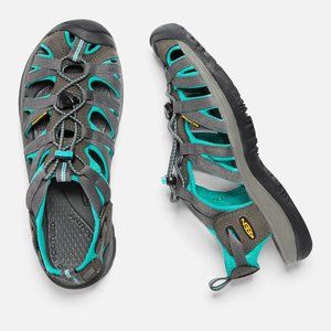 Keen Gray and Blue Sport Sandals with Protective Toe Bumper
